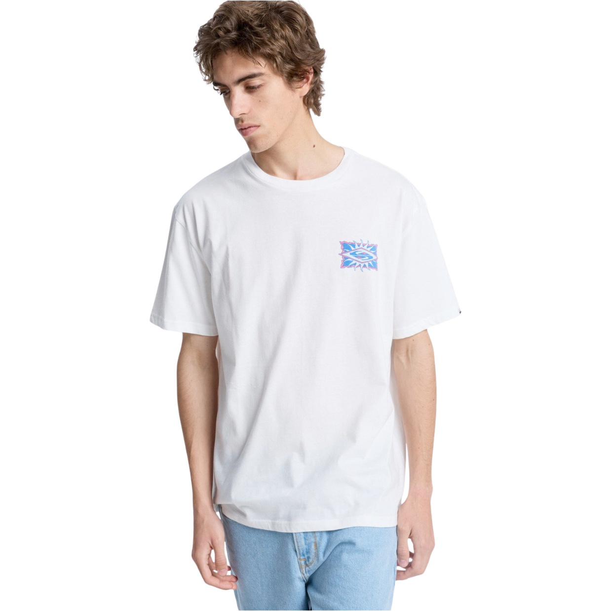 2026 Quiksilver Mens EV Starfish Stamp T-Shirt EQYZT08284 - Snow White